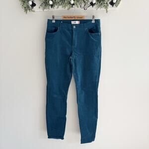 Cabi 4137 High Skinny Cords Moroccan Blue Size 12 ab